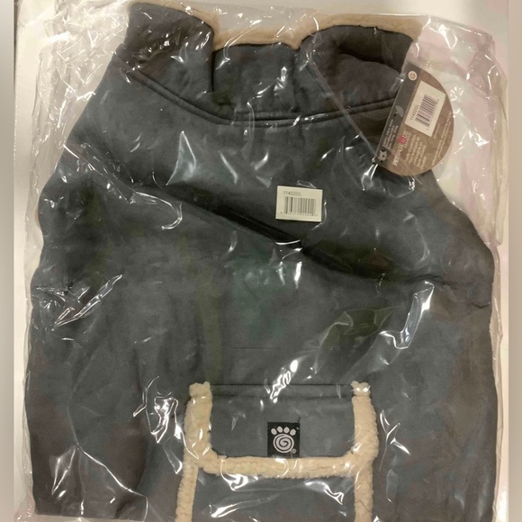 PETRAGEOUS Vest For Pet dog With Fleece Inside With Pocket, Gray, Large - Picture 3 of 10